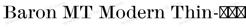 Baron MT Modern Thin字体转换